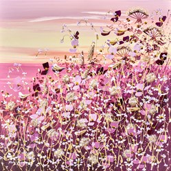Purple Passion by Mary Shaw - Original Painting on Board sized 18x18 inches. Available from Whitewall Galleries